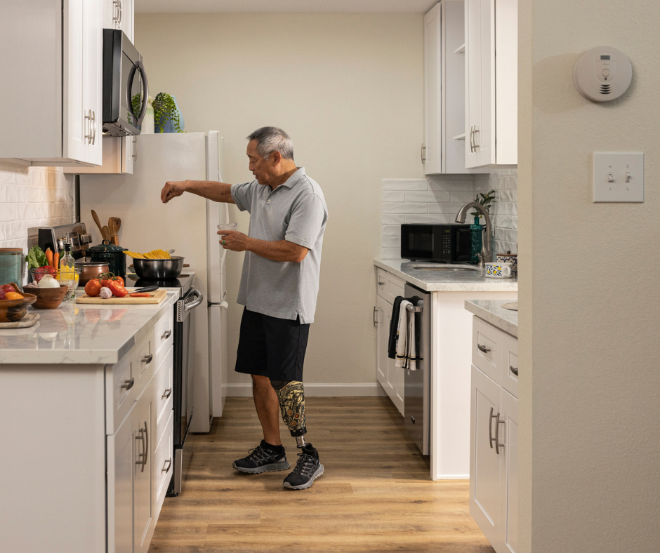 amputee cooking