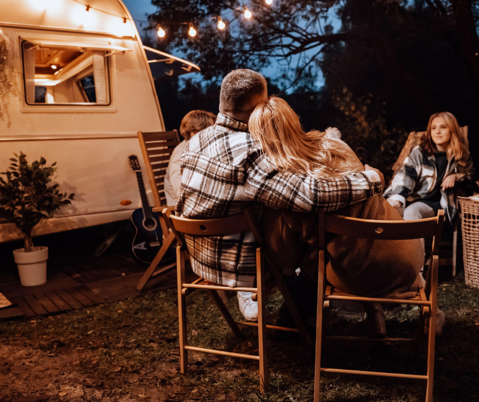 camper with family